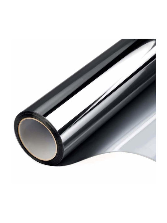Siks Folie Reflectorizantă Pentru Interior Ferestre Efect Oglindă Protecție Solară Uv 45x300cm Gri Negru