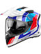 Airoh Bandit Horn White Gloss Motorcycle Helmet Full Face ECE 22.06 1630gr with Pinlock