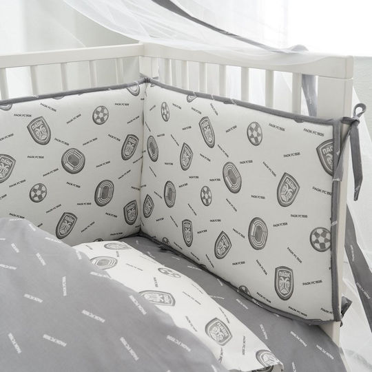 Vesta Home Crib Bumpers Classic Inside Gray 40x195cm