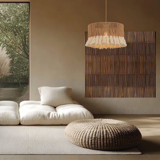 Zambelis Lights Pendant Light Brown with Rope for Socket E27