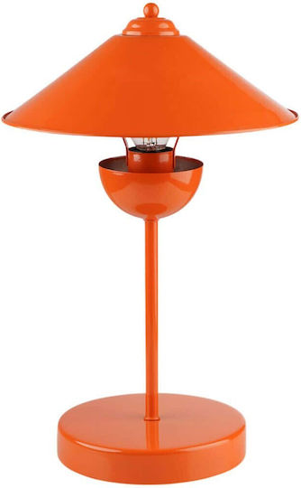 Opviq Table Lamp for Socket E27 with Orange Shade and Base