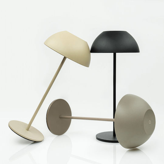 Zambelis Lights Table Lamp LED with Black Shade and Base
