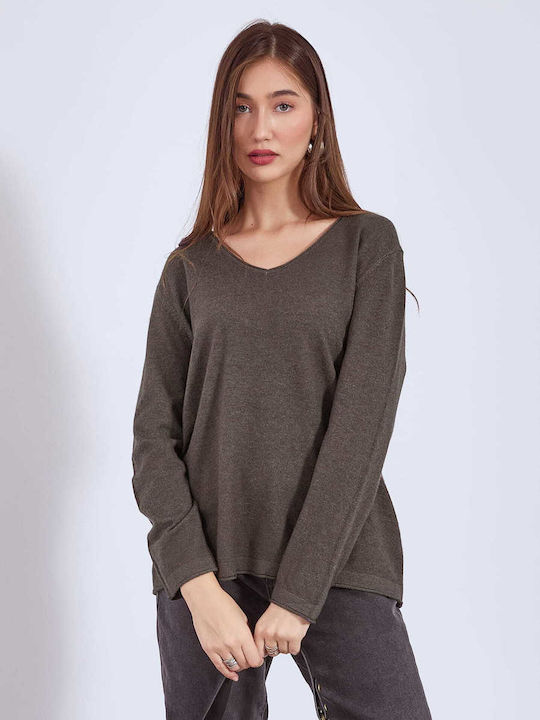 Celestino Women's Sweater Raw-Edged Details Ant...