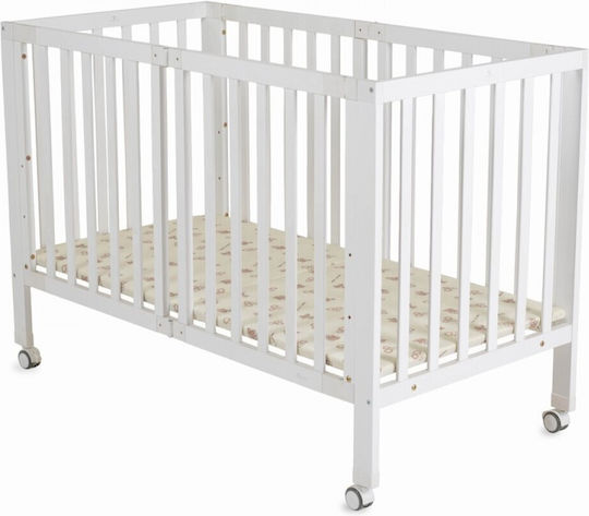 Cangaroo Babybett Weiß mit Matratze 60x120cm