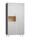 Colette Zwei Türen Schrank Gray 96x57x190cm