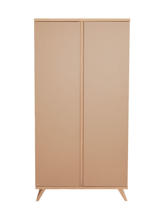 Δίφυλλη Ντουλάπα Καφέ 90x50x175.7cm
