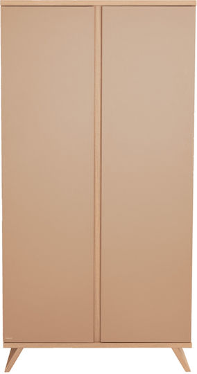 Δίφυλλη Ντουλάπα Καφέ 90x50x175.7cm