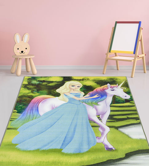 Kids Rug Playroom Princess Blue 160x240