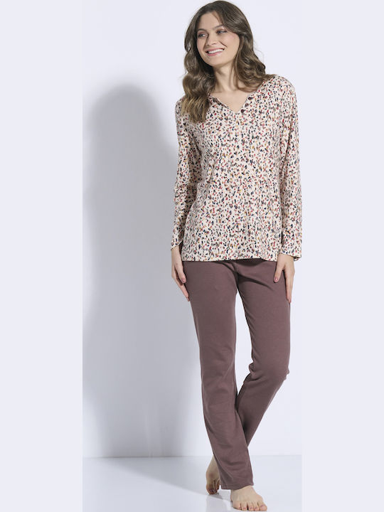 Jeannette Lingerie Χειμερινό Γυναικείο Σετ Πιτζ...