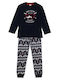 Minerva Kids Winter Nightwear Blue Navy Ski Club