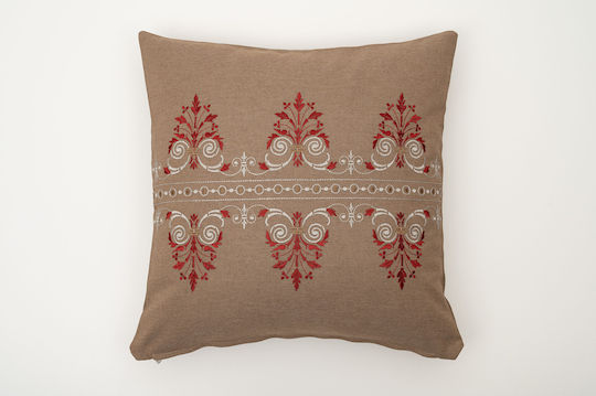 F&L Decorative Pillow Case Brown 45x45cm