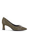Anatomic Synthetic Leather Green Medium Heels