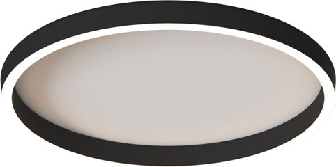 Zambelis Lights Πλαφονιέρα Οροφής Μαύρη με Ενσωματωμένο LED