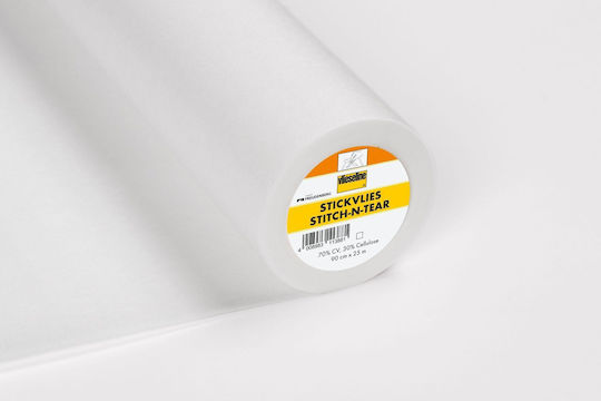 Stabilizator De Broderie Detasabil 100 X 90 Cm 40gr Alb Stich-n-tear Vlieseline