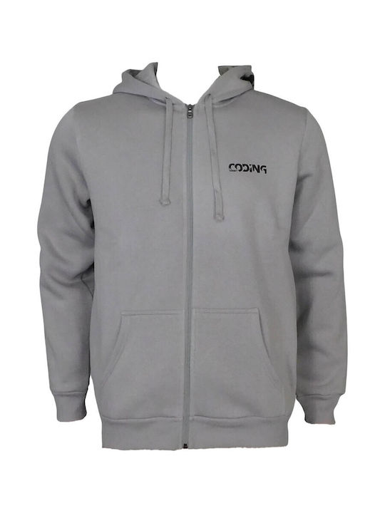 Gray Hoodie Cardigan