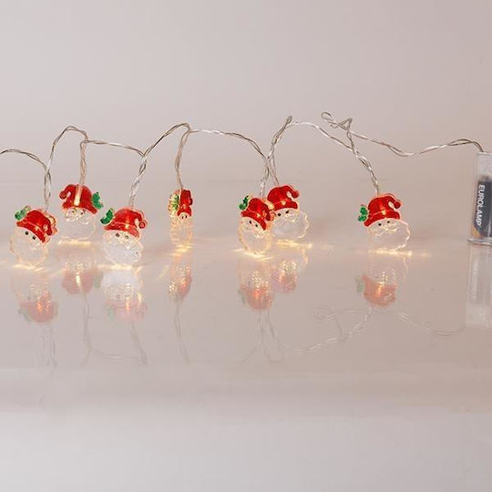 10 Lights LED Warm White Battery in String 1pcs