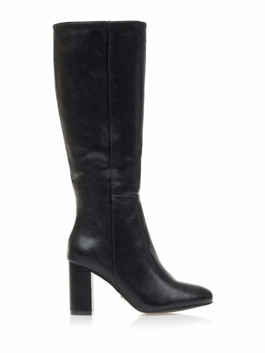 Tsoukalas Damenstiefel mit hohem Absatz Schwarz