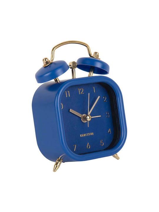 Karlsson Tischuhr mit Wecker Marineblau