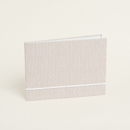 Beauty Home Wedding Wish Book Anchor Striped Beige Upright