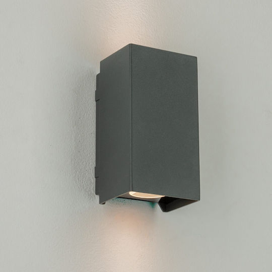 Zambelis Lights Επιτοίχιο Εξωτερικό Φωτιστικό LED IP65 με Θερμό Λευκό Φως Διπλής Δέσμης