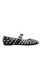 Synthetic Leather Ballerinas With strap Black