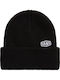 Cuff Beanie Unisex Σκούφος Πλεκτός σε Μαύρο χρώμα