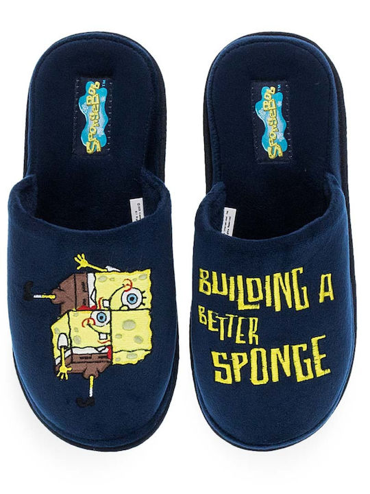 Spongebob 10132150 Χειμερινές Ανδρικές Παντόφλες Μπλε