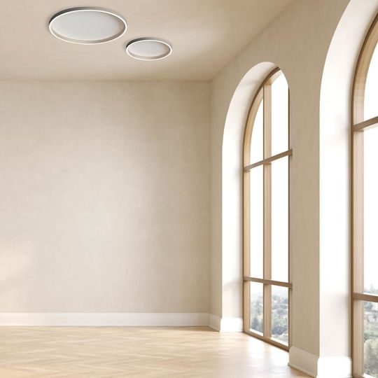Zambelis Lights Plafonieră de Tavan Argintiu cu LED Integrat