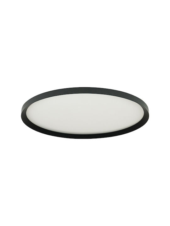 Zambelis Lights Πλαφονιέρα Οροφής Μαύρη με Ενσωματωμένο LED