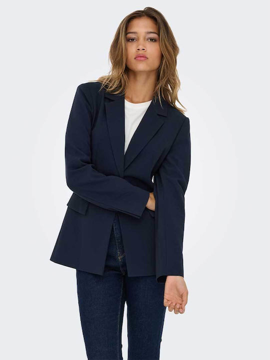 Only Long Women's Blazer Tlr Blue