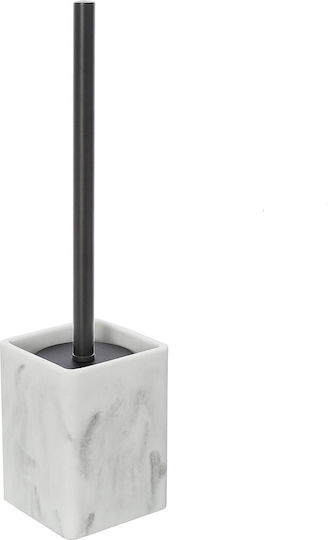 Dimitracas Metallic Toilet Brush for Bathroom White