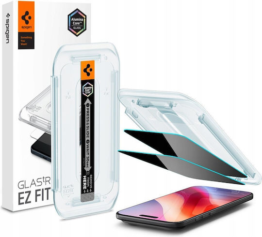 Spigen Glas.tr Ez Fit Privacy 2.5D Privatsphäre Gehärtetes Glas 2Stück (iPhone Air)