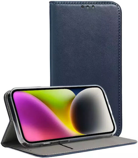 Techwave Smart Book Leather / Silicone Navy Blue (Moto G24 / G04 / G04s)
