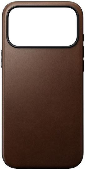 Nomad Modern Umschlag Rückseite Leder 0.85mm Braun (iPhone 17 Pro Max)