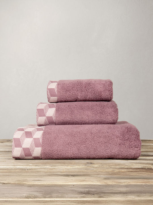 Nima Badehandtuch 90x145εκ. Apple Pink Gewicht 600gr/m²