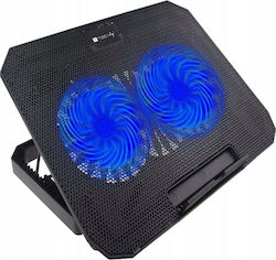 Techly Cooling Pad με 2 Ανεμιστήρες και Φωτισμό