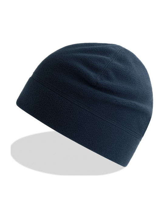 Beanie Unisex Fleece Beanie Knitted in Navy Blue color
