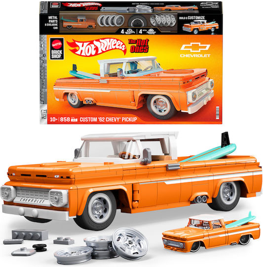 Mattel Brick Shop Building Blocks Custom 62 Chevy Pickup for Ages 10+ 858 Pieces