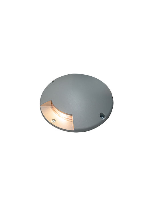 Zambelis Lights Σποτ Δαπέδου LED 3W με Θερμό Λευκό Φως IP67 Γκρι