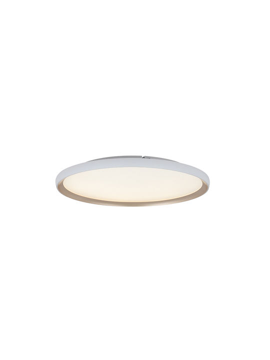 Zambelis Lights Πλαφονιέρα Οροφής Λευκή με Ενσωματωμένο LED