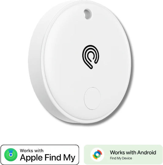 Hyperloq MiniTag Dual Apple Find My & Google Find Hub White