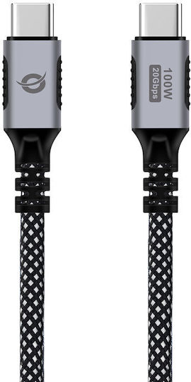 Conceptronic USB 3.2 Kabel USB-C männlich - USB-C 100W PD Schwarz 1,2m ETTA07B12