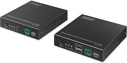Удължител HDMI Digitus Комплект Fiber 4K/60Hz Черен Удължител HDMI Digitus Комплект Fiber 4K/60Hz Черен