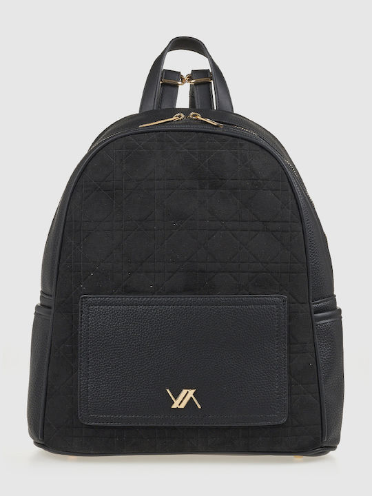 Verde Leder Damentasche Rucksack Schwarz
