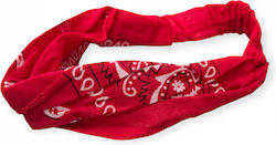 Cotton Bandana Patterned Elastic Back 815 Rima Red