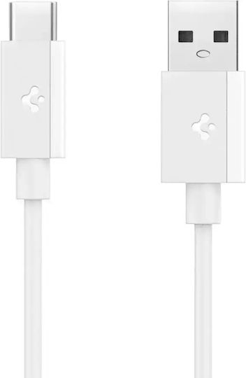 Spigen USB 2.0 Cable USB-C male - USB-A 60W PD Λευκό 1m ACA08715