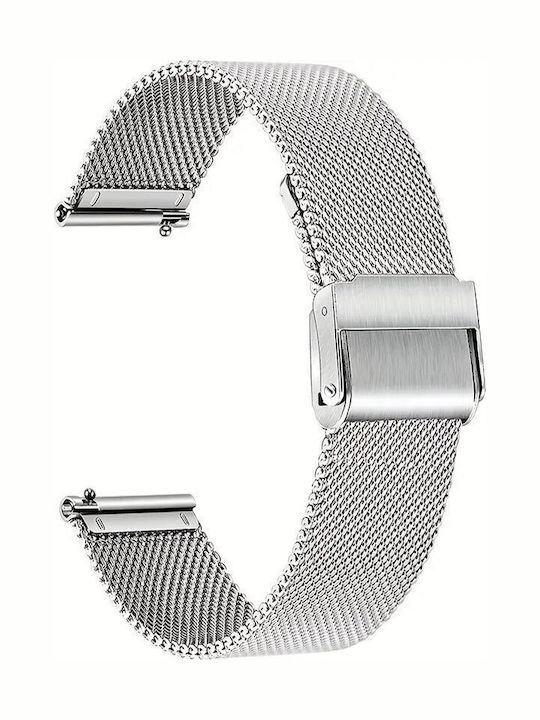 Wsshe Μεταλλικό Μπρασελέ Ασημί 18mm