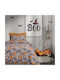 Das Home 4968 Комплект Детски Плик за Завивка Единичен с Калъфка Grey, Orange 160x240бр