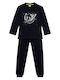 Minerva Kids Winter Pajamas Blue Marine Space Space