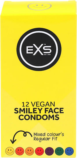 EXS Προφυλακτικά Smiley Face 12τμχ 54mm Natural Vegan